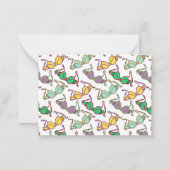 Meerkleurig Bra-patroon Notitiekaartje (Achterkant)