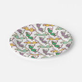 Meerkleurig Bra-patroon Papieren Bordje (Gekanteld)