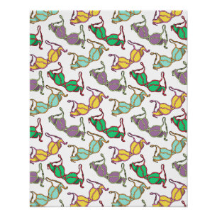 Meerkleurig Bra-patroon Perfect Poster