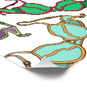 Meerkleurig Bra-patroon Perfect Poster (Hoek)