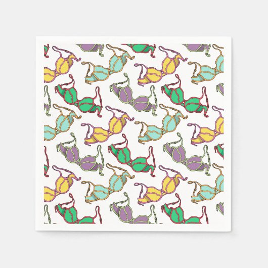 Meerkleurig Bra-patroon Servet (Voorkant)