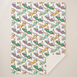 Meerkleurig Bra-patroon Sherpa Deken