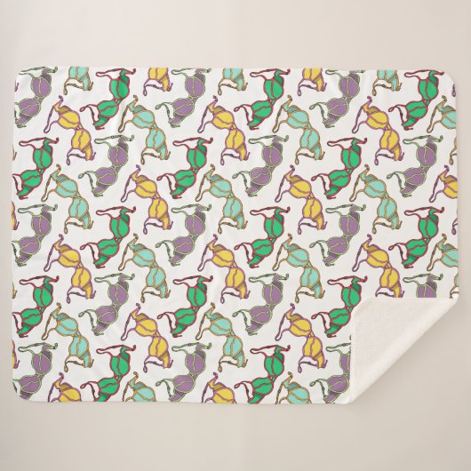 Meerkleurig Bra-patroon Sherpa Deken (Voorkant (horizontaal))