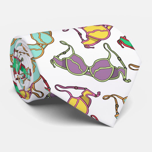 Meerkleurig Bra-patroon Stropdas (Opgerold)