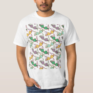 Meerkleurig Bra-patroon T-shirt