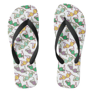 Meerkleurig Bra-patroon Teenslippers
