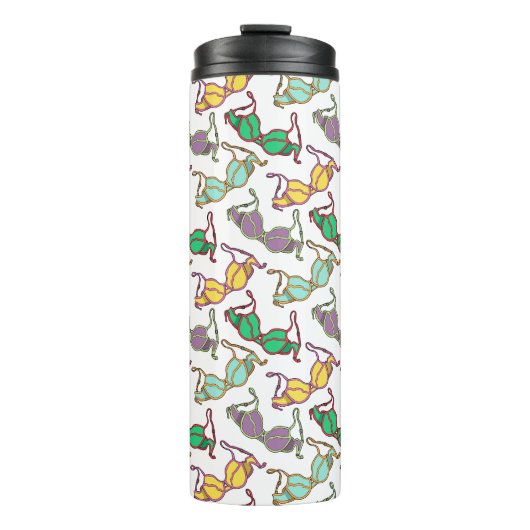 Meerkleurig Bra-patroon Thermosbeker (Voorkant)