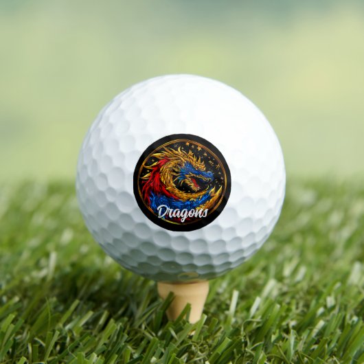 Meerkleurig  Chinees Dragon Golfballen (Insitu Shirt)