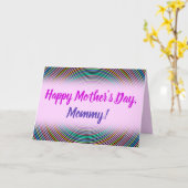 Meerkleurig cirkels/ringen patroon kaart (Gele Bloem)