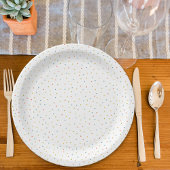 Meerkleurig confetti baby shower papieren bordje