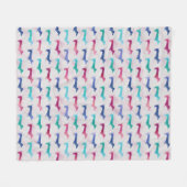 Meerkleurig Dachshund-patroon Fleece Deken (Voorkant (Horizontaal))