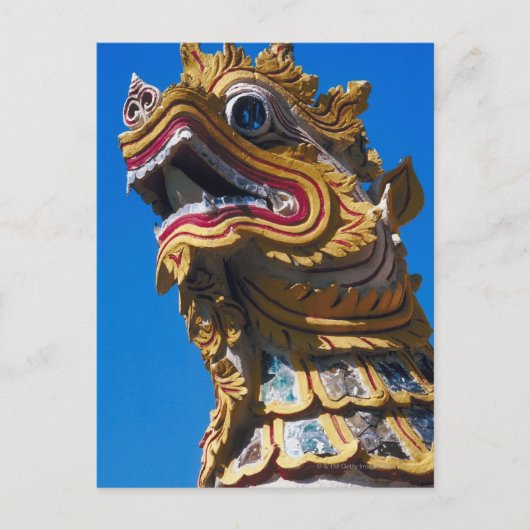 Meerkleurig drakenbeeld bij Wat Duang Di Briefkaart (Voorkant)
