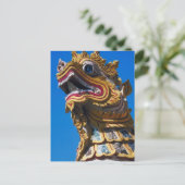 Meerkleurig drakenbeeld bij Wat Duang Di Briefkaart (Staand voorkant)