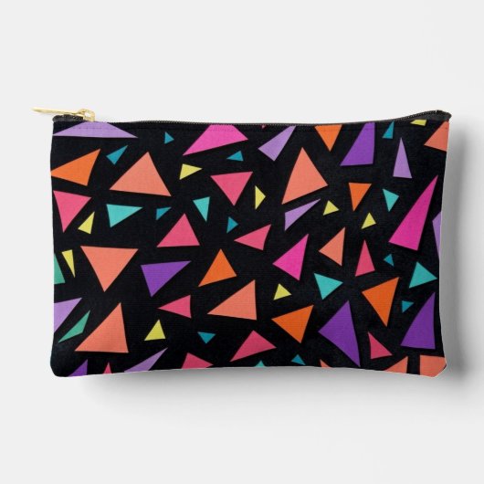Meerkleurig driehoekig geometrisch patroon etui (Voorkant)