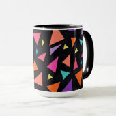 Meerkleurig driehoekig geometrisch patroon mok (Voorkant rechts)