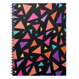 Meerkleurig driehoekig geometrisch patroon notitieboek