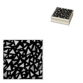 Meerkleurig driehoekig geometrisch patroon rubberstempel (Gestempeld)