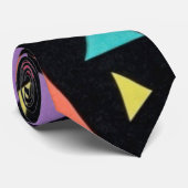 Meerkleurig driehoekig geometrisch patroon stropdas (Opgerold)