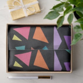 Meerkleurig driehoekig geometrisch patroon tissuepapier (Geschenk)