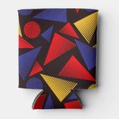 Meerkleurig driehoekpatroon blikjeskoeler (Voorkant)