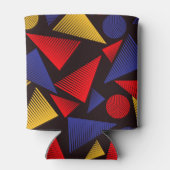 Meerkleurig driehoekpatroon blikjeskoeler (Achterkant)