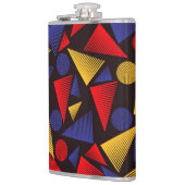 Meerkleurig driehoekpatroon heupfles (Links)