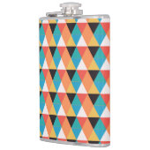 Meerkleurig driehoekpatroon heupfles (Links)