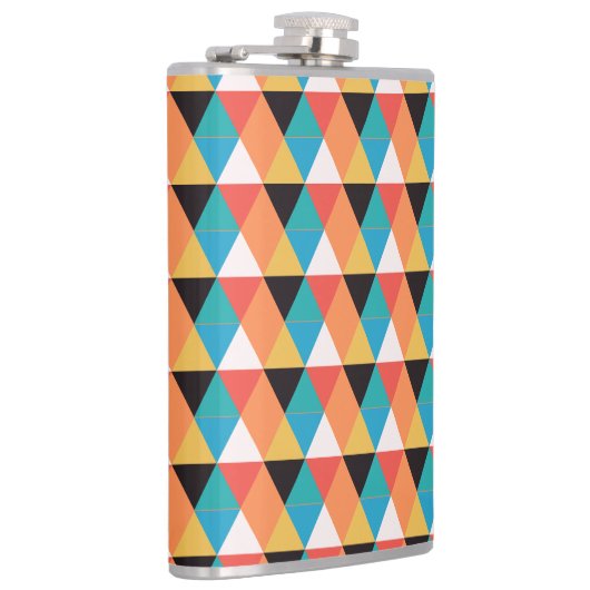 Meerkleurig driehoekpatroon heupfles (Rechts)