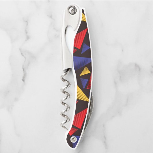 Meerkleurig driehoekpatroon kurkentrekker (Voorkant)