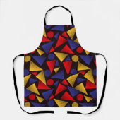 Meerkleurig driehoekpatroon schort (Voorkant)