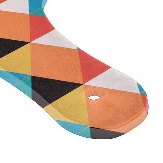 Meerkleurig driehoekpatroon snijplank (Hoek)