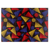 Meerkleurig driehoekpatroon snijplank (Voorkant)