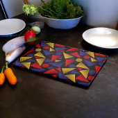 Meerkleurig driehoekpatroon snijplank