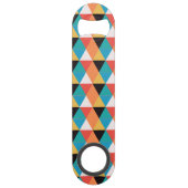 Meerkleurig driehoekpatroon speed flessenopener (Achterkant)