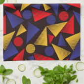 Meerkleurig driehoekpatroon theedoek (Gevouwen)