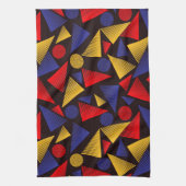Meerkleurig driehoekpatroon theedoek (Verticaal)