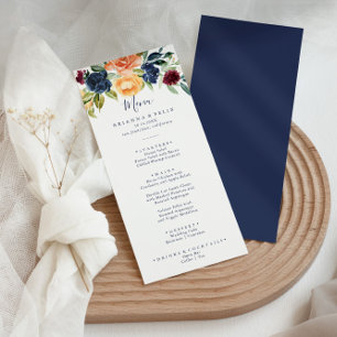 Meerkleurig Elegant Bloemendiner Menu