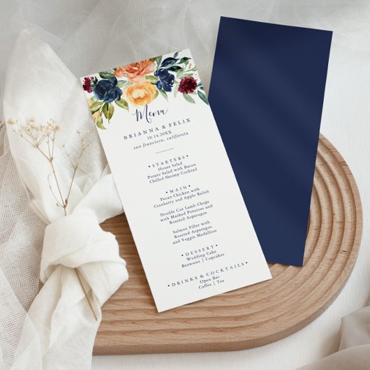 Meerkleurig Elegant Bloemendiner Menu