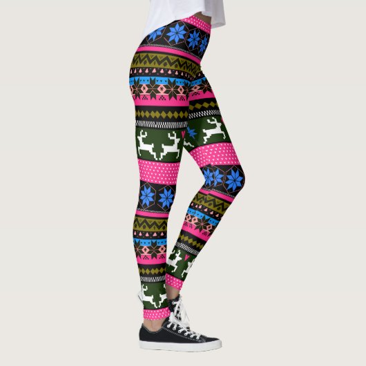 Meerkleurig Fair Isle Pattern Leggings (Rechts)