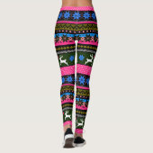 Meerkleurig Fair Isle Pattern Leggings (Achterkant)