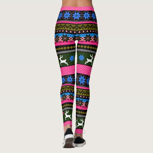 Meerkleurig Fair Isle Pattern Leggings (Achterkant)