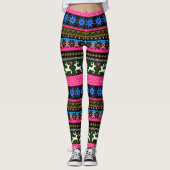 Meerkleurig Fair Isle Pattern Leggings (Voorkant)