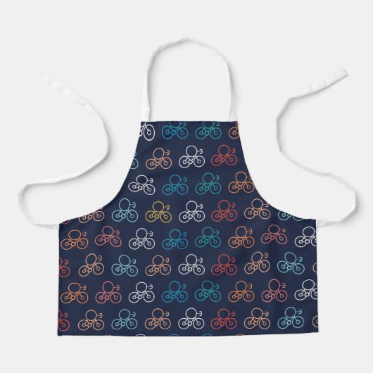 Meerkleurig fietspatroon schort (Voorkant)