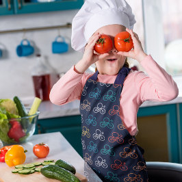 Meerkleurig fietspatroon schort