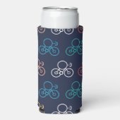 Meerkleurig fietspatroon seltzer blikjeskoeler (Seltzer Voorkant)