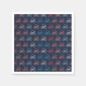 Meerkleurig fietspatroon servet (Voorkant)