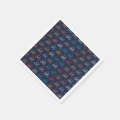 Meerkleurig fietspatroon servet (Hoek)