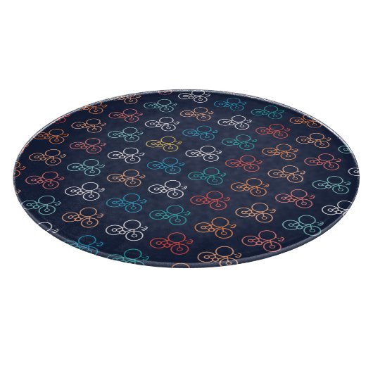 Meerkleurig fietspatroon snijplank (Hoek)