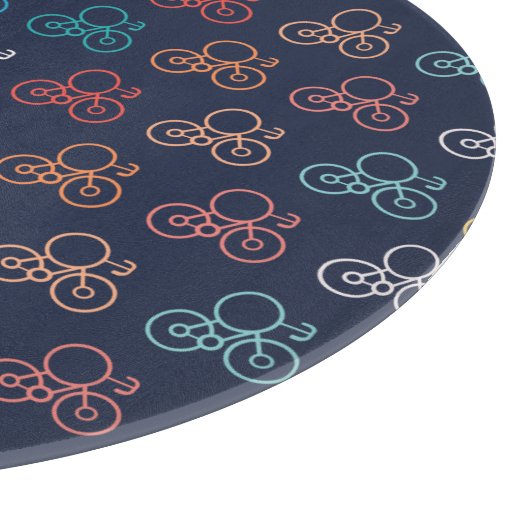 Meerkleurig fietspatroon snijplank (Hoek)