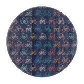 Meerkleurig fietspatroon snijplank (Voorkant)